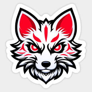 Kitsune, japanese icon, magical fox, aesthetic Sticker